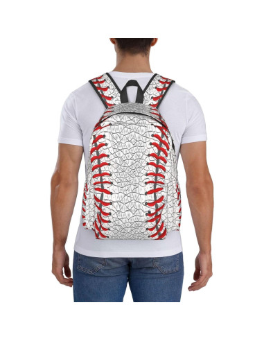 Mochila Escolar Ligera Unisex 28x16x43 cm - Color Béisbol