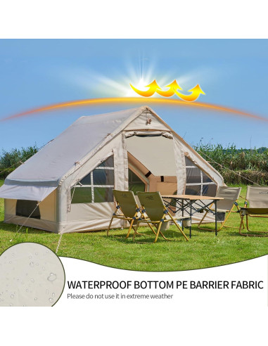 Tienda Inflable SHANQUAN para 4 Personas con Bomba - Impermeable