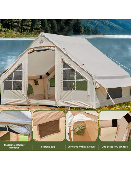 Tienda Inflable SHANQUAN para 4 Personas con Bomba - Impermeable