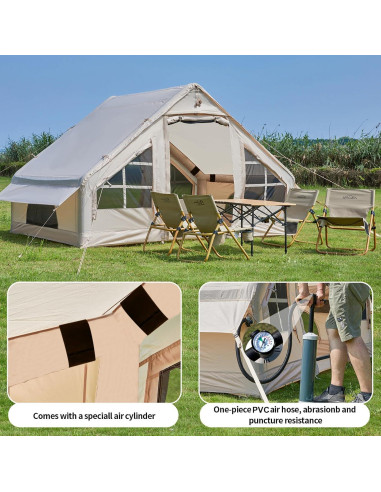 Tienda Inflable SHANQUAN para 4 Personas con Bomba - Impermeable