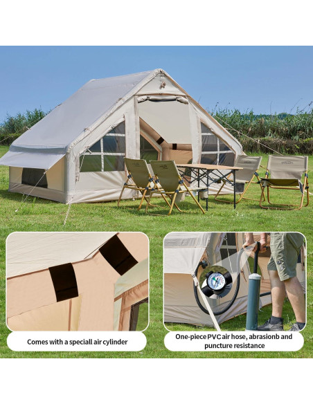 Tienda Inflable SHANQUAN para 4 Personas con Bomba - Impermeable