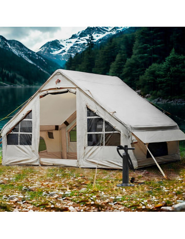 Tienda Inflable SHANQUAN para 4 Personas con Bomba - Impermeable