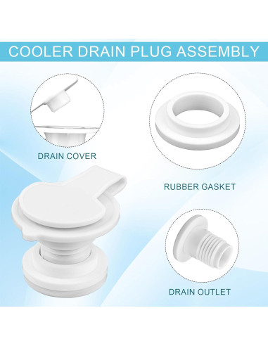Kit de Tapones de Drenaje NQEUEPN para Enfriadores Quart Coleman