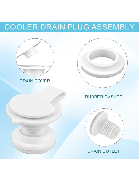 Kit de Tapones de Drenaje NQEUEPN para Enfriadores Quart Coleman Kit de Tapones de Drenaje NQEUEPN para Enfriadores Quart Coleman