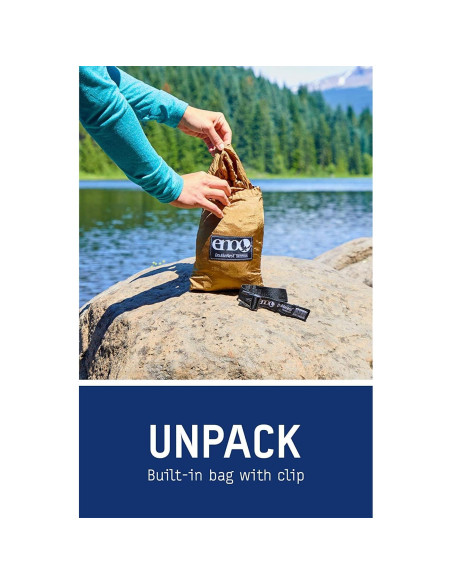 Hamaca Ligera ENO SingleNest Naranja/Gris para Camping