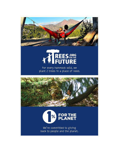 Hamaca Ligera ENO SingleNest Naranja/Gris para Camping