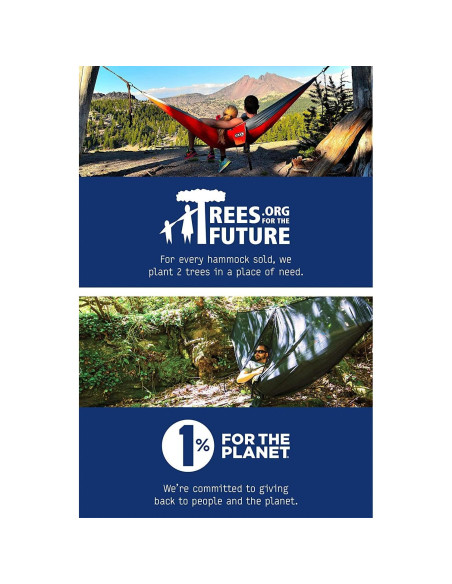 Hamaca Ligera ENO SingleNest Naranja/Gris para Camping