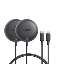 Cargador Inalámbrico Magnético Anker Zolo 15W Qi2 Negro x2