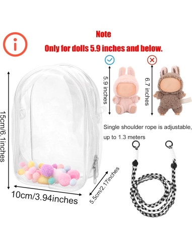 Estuche Protector para Muñecas de Peluche Tinoaly 15cm PVC