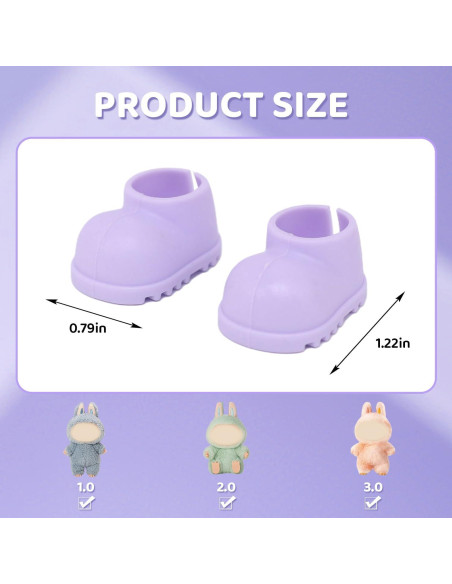 9 Pares de Zapatos de Muñeca 17cm 18INDC - Accesorios de Plástico