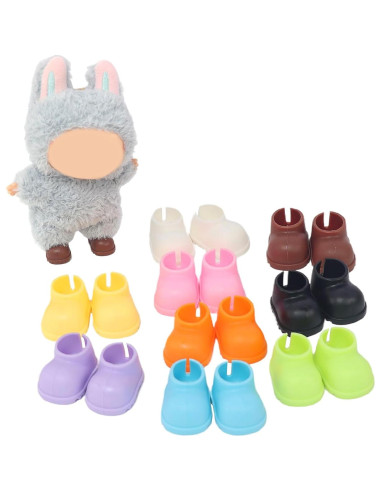 9 Pares de Zapatos de Muñeca 17cm 18INDC - Accesorios de Plástico