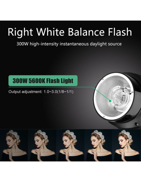 Kit de luces estroboscópicas Godox 600W 2x300W con softbox