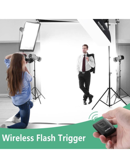 Kit de luces estroboscópicas Godox 600W 2x300W con softbox