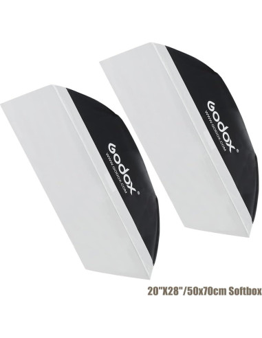 Kit de luces estroboscópicas Godox 600W 2x300W con softbox