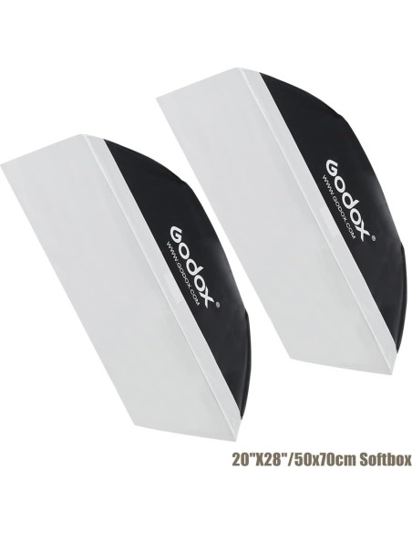 Kit de luces estroboscópicas Godox 600W 2x300W con softbox