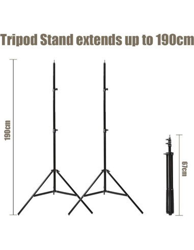 Kit de luces estroboscópicas Godox 600W 2x300W con softbox