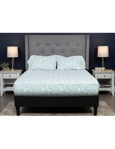 Sábanas de Cama MyPillow Individual 100% Algodón Percale 200 Hilos