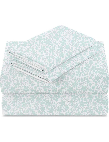 Sábanas de Cama MyPillow Individual 100% Algodón Percale 200 Hilos