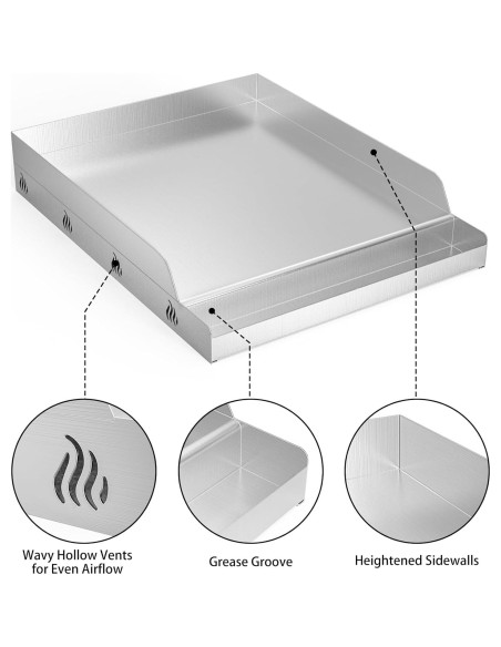 Plancha de Acero Inoxidable Onlyfire para BBQ 31.75x40.64 cm