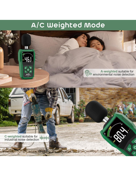 Medidor de Decibelios SQECH SL720C Digital con Pantalla LCD