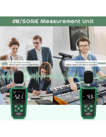 Medidor de Decibelios SQECH SL720C Digital con Pantalla LCD