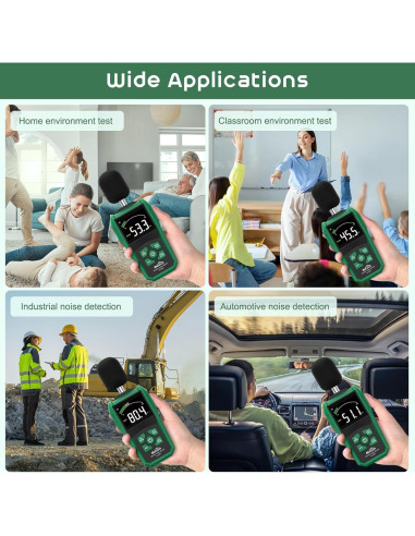 Medidor de Decibelios SQECH SL720C Digital con Pantalla LCD