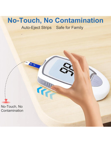 Kit Monitor de Glucosa CAKRNPS G-425-3 con 100 Tiras y Lancetas