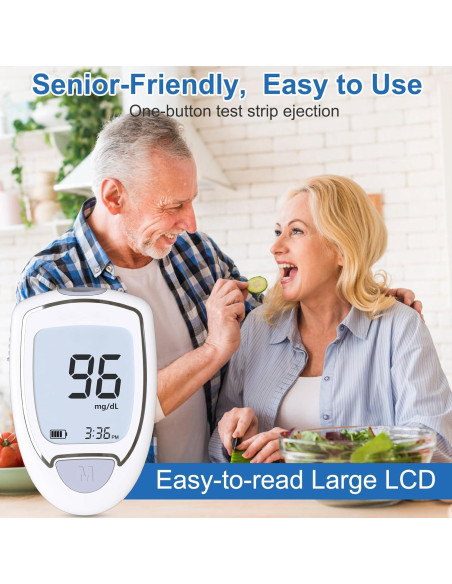 Kit Monitor de Glucosa CAKRNPS G-425-3 con 100 Tiras y Lancetas