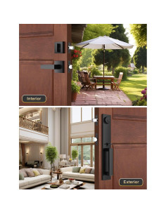 Juego de Cerradura de Puerta Principal Tinewa DLCMB9902BK Alta Resistencia 2