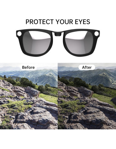 Clip Polarizado HiBloks para Ray-Ban Meta Wayfarer L 53-22