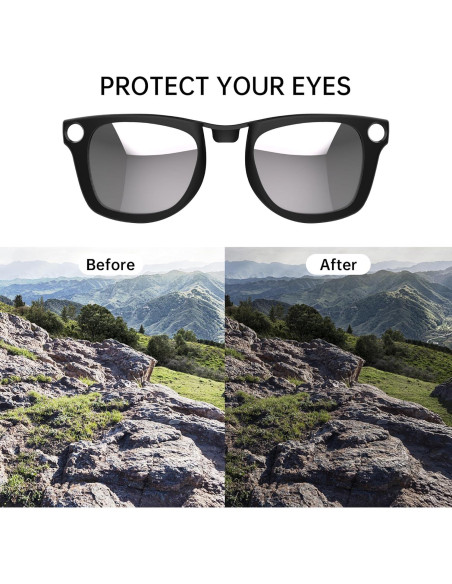 Clip Polarizado HiBloks para Ray-Ban Meta Wayfarer L 53-22