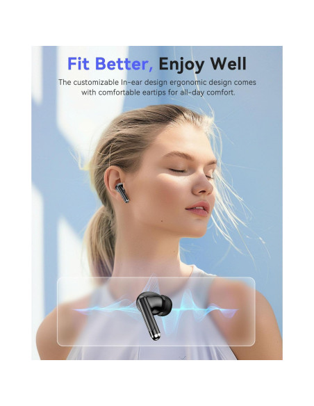 Auriculares Inalámbricos Bluetooth XIAOWTEK S66 50H Batería IPX7 Auriculares Inalámbricos Bluetooth XIAOWTEK S66 50H Batería IPX7