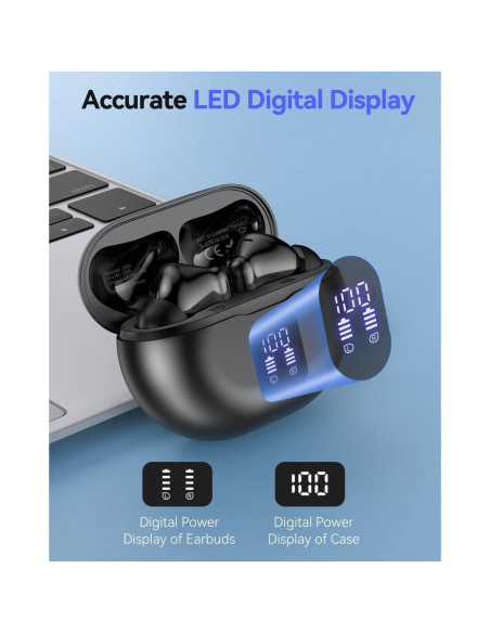 Auriculares Inalámbricos Bluetooth XIAOWTEK S66 50H Batería IPX7 Auriculares Inalámbricos Bluetooth XIAOWTEK S66 50H Batería IPX7