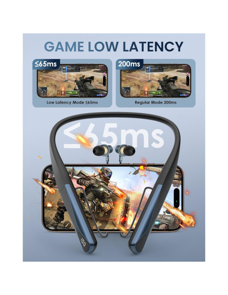 Auriculares Bluetooth 5.4 LAMA con cuello, impermeables y ANC