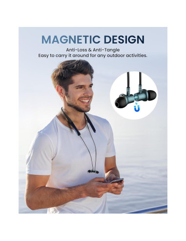 Auriculares Bluetooth 5.4 LAMA con cuello, impermeables y ANC