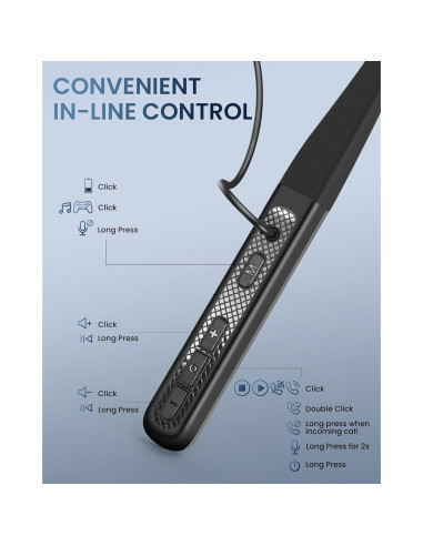 Auriculares Bluetooth 5.4 LAMA con cuello, impermeables y ANC