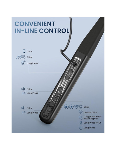 Auriculares Bluetooth 5.4 LAMA con cuello, impermeables y ANC