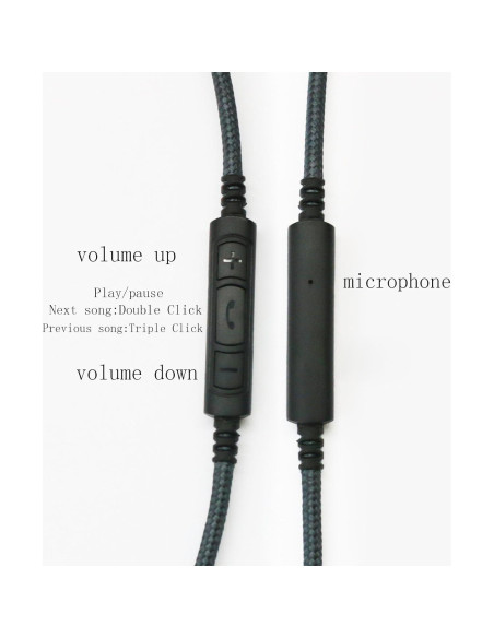 Cable de audio con micrófono y control de volumen KetDirect 1.2m