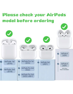 Paquete de 2 correas magnéticas para AirPods - Silicona colorida 2
