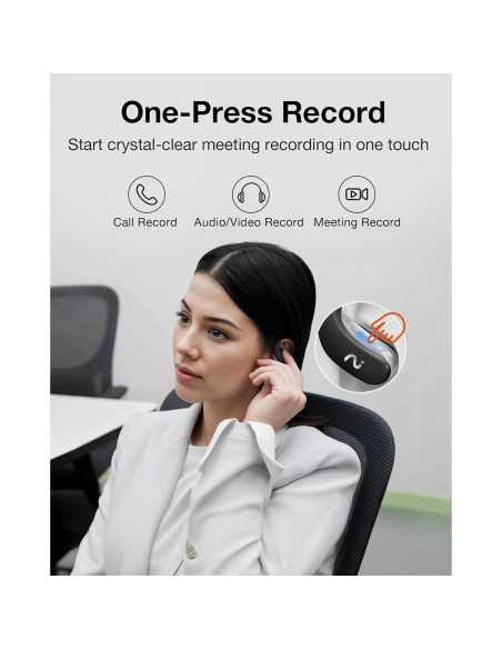 Grabadora AI viaim OpenNote - Auriculares Bluetooth, 53h batería