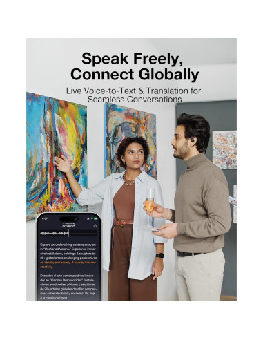 Grabadora AI viaim OpenNote - Auriculares Bluetooth, 53h batería