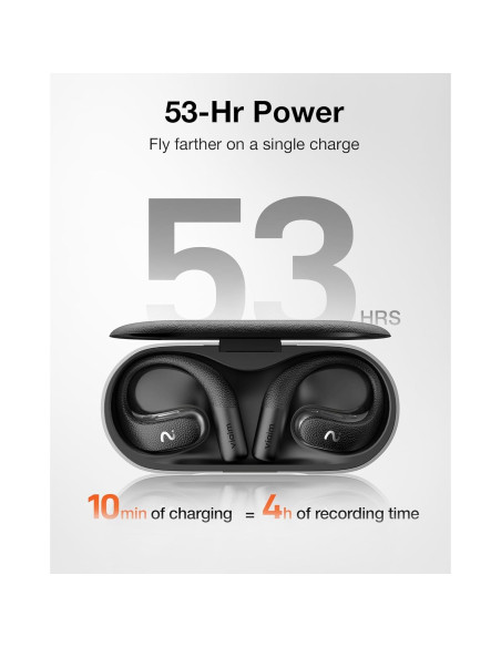 Grabadora AI viaim OpenNote - Auriculares Bluetooth, 53h batería