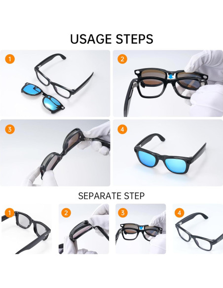 Clip Polarizado HiBloks para Ray-Ban Meta Wayfarer L 53-22