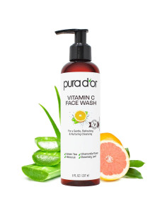 Limpiador Facial de Vitamina C PURA D'OR 236.6 ml - Hidratante y Antioxidante