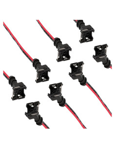 Conector de inyector de combustible GRANDI 8 PCS negro