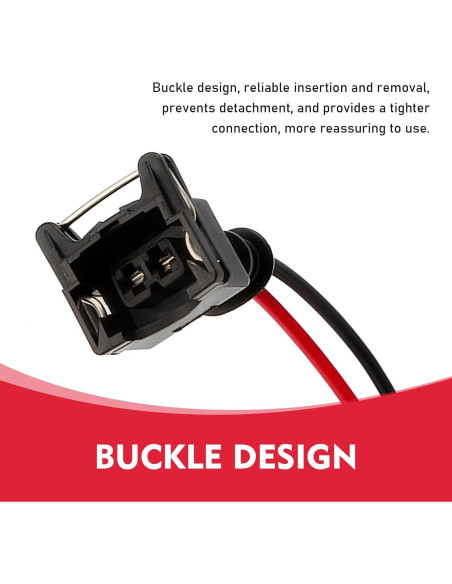 Conector de inyector de combustible GRANDI 8 PCS negro