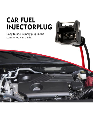 Conector de inyector de combustible GRANDI 8 PCS negro