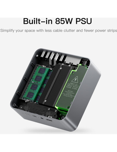 Mini PC Beelink EQR5, AMD Ryzen 5 5650U, 8GB RAM, 500GB SSD