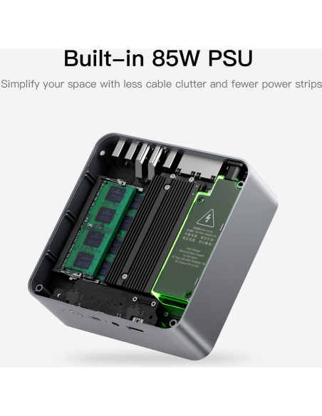 Mini PC Beelink EQR5, AMD Ryzen 5 5650U, 8GB RAM, 500GB SSD