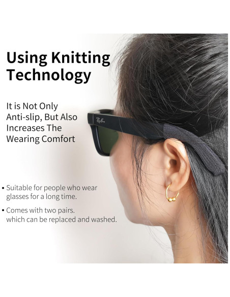 Accesorios para Gafas Inteligentes Ray-Ban Meta Wayfarer - 4 Almohadillas, Cordón y Soporte